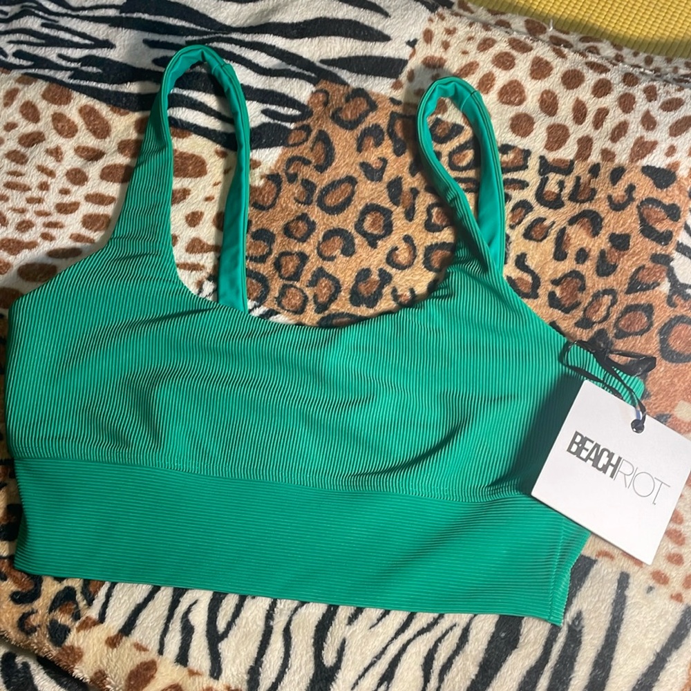 Peyton Top Green Beach Riot swimwear top